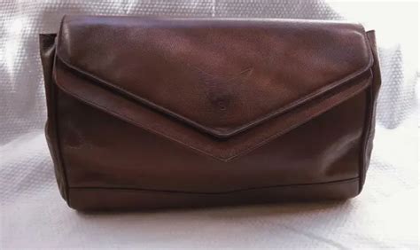 Fendi Originale Vintage Borsa In Pelle Marrone Anni 70 